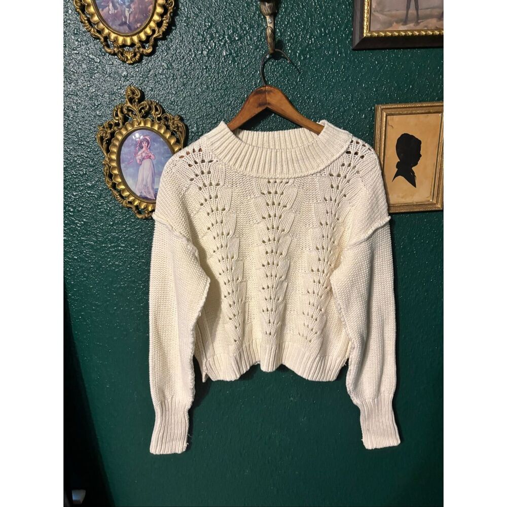 Free People Ivory NWT Slouchy Sweater Sz Medium